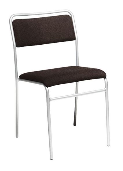 Konferansestol Ronny uten armlener, søvfarget stativ, svart