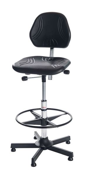 Arbeidsstol Comfort, høy med fotring