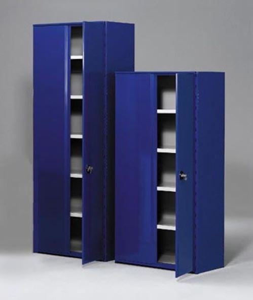 Lagerhylle Gerdmanshyllen, skap med hyller, HxD 1960x400 mm, blå