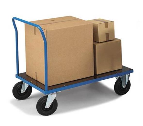 Plattformvogn, med rørbue, LxB 1000x700 mm