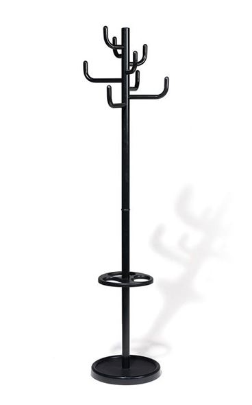 Stumtjener, 8 kleskroker, H 1700 mm, svart