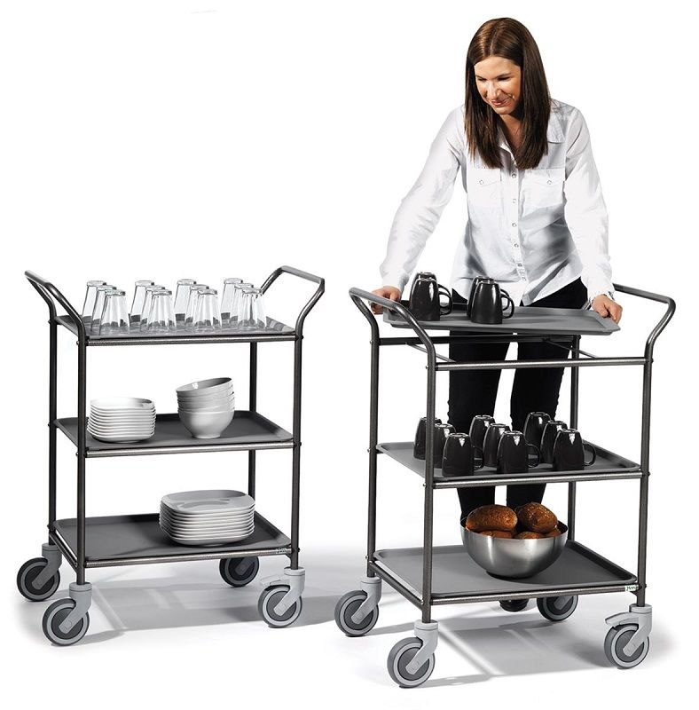 Serveringsvogn med 3 brett 