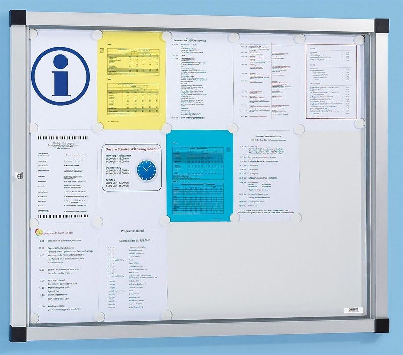 Oppslagsskap for innen- og utendørsbruk, låsbart