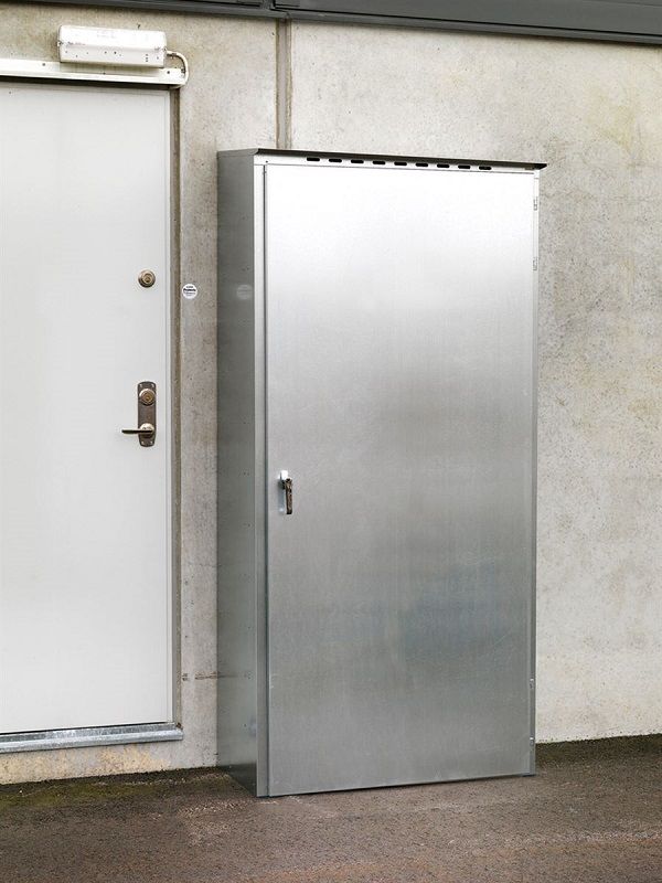 Gassflaskeskap, utendørs