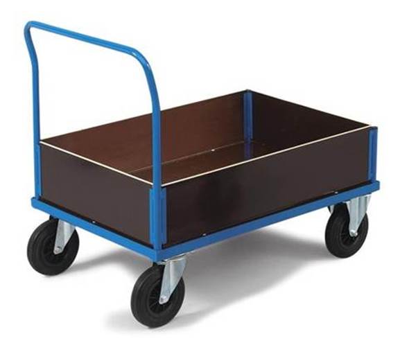 Plattformvogn, heldekkende gavler og langsider, LxB 1200x800 mm