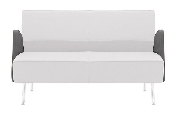 Armlener til sofa Lounge, LxBxH 610x50x460 mm, mørkegrå