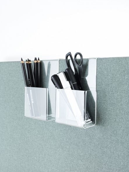 Pennekopp til skjermvegg, 30 mm, transparent