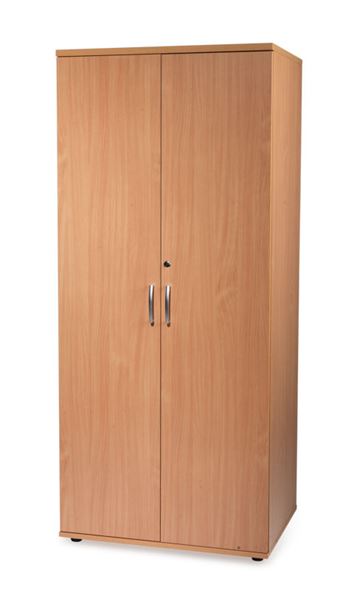 Garderobeskap Unden montert, BxDxH 800x420x1845 mm, bøk