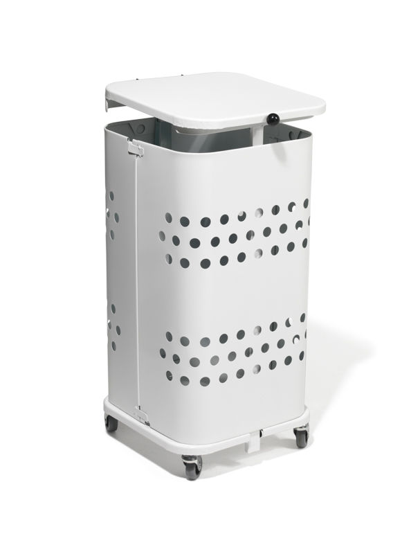Søppelsekkstativ med hjul og lokk
