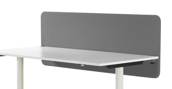 Bordskjerm Softline Event, nedhengende, BxH 1200x650 mm, grå