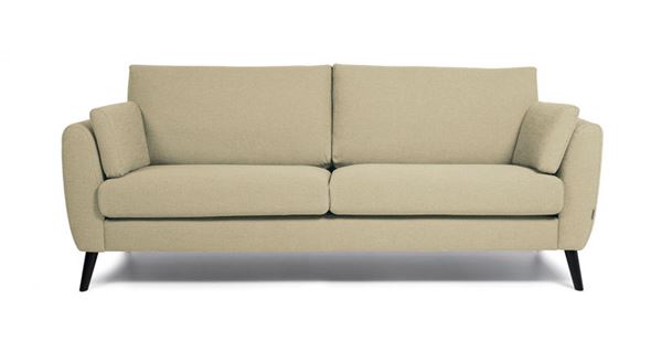 Sofa Arild, 3-seter, beige stoff