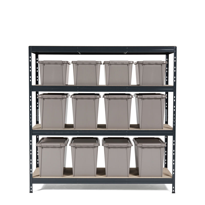 Lagerhylle Lagan med plastkasse Smartstore Recycled