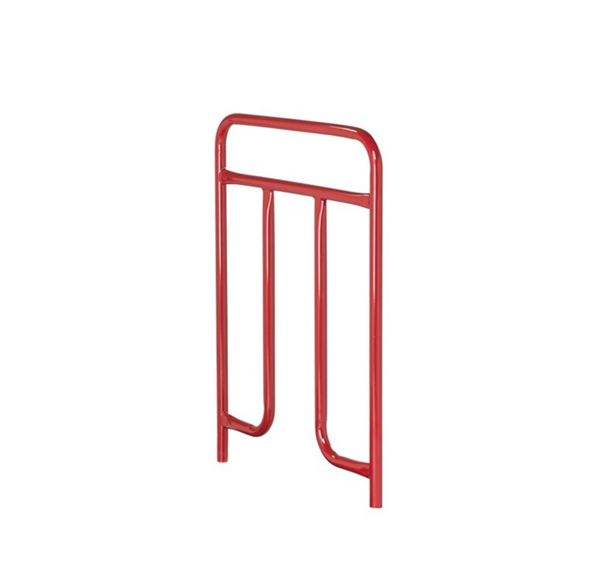 Gavl til plattformvogn Lysan, rød, bredde 600 mm