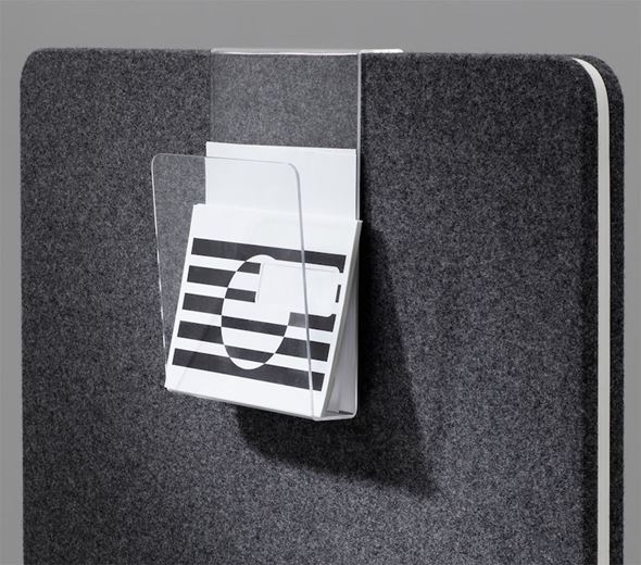 Papirholder til Edge gulvskjerm, transparent