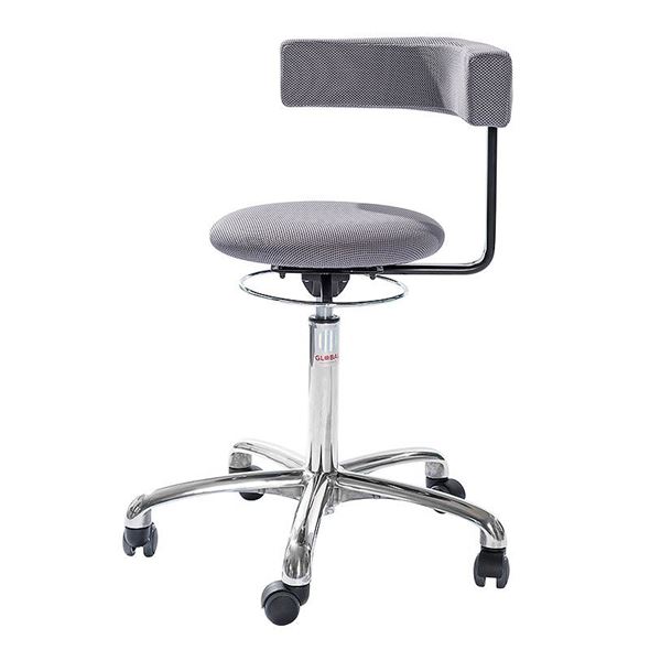 Ergonomisk stol Saturn, grått stoff