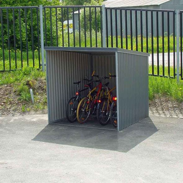 Sykkelskur Verena, med 5 plasser, lengde 2100 mm