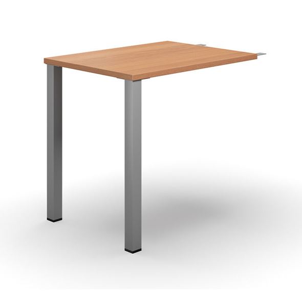 Koblingsbord Duo-U, LxB 800x600 mm, bøk/sølv