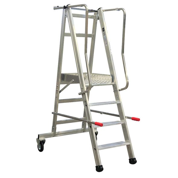 Plattformstige med hjul Jona, 1000 mm, 4 trinn