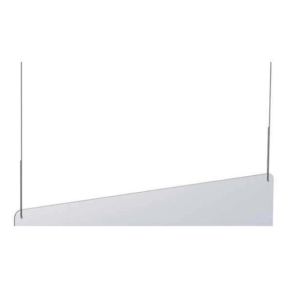 Vaier til beskyttelsesskjerm Sira, pleksiglass, hengende modell, 4 m,