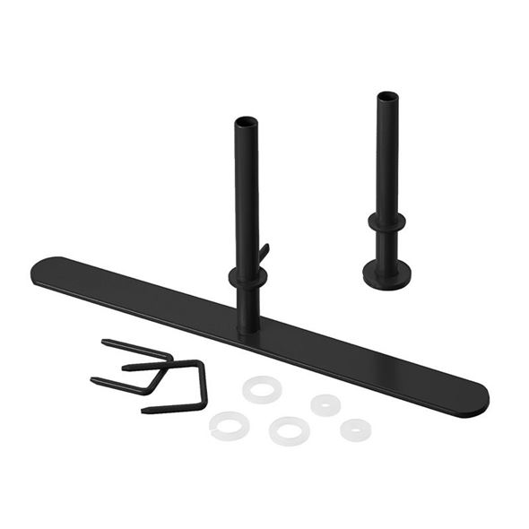 Benpakke påbygging, svart, til skjermvegg Softline