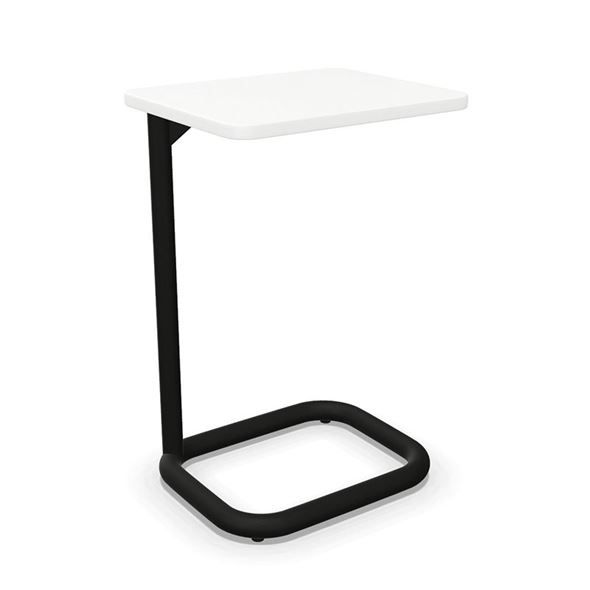 Laptopbord Nelson, hvit plate, svart stativ