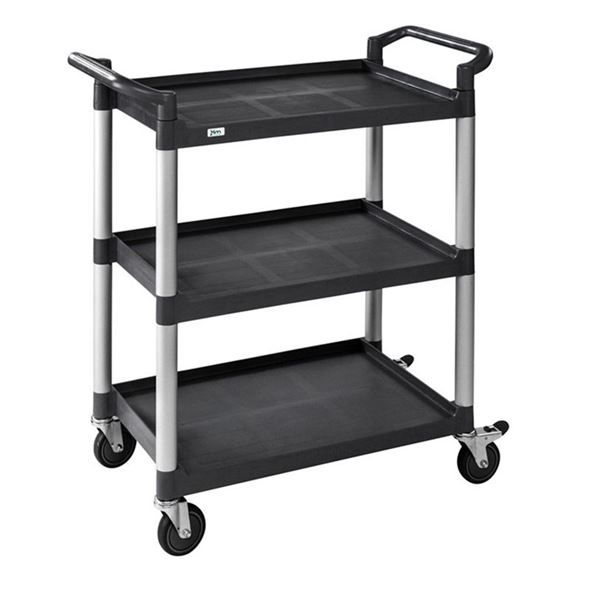 Rullebord i plast, LxBxH 1040x500x970 mm, 3 hyller