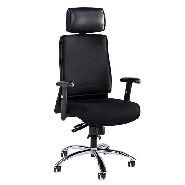 Kontorstol AS6000, stoff, svart