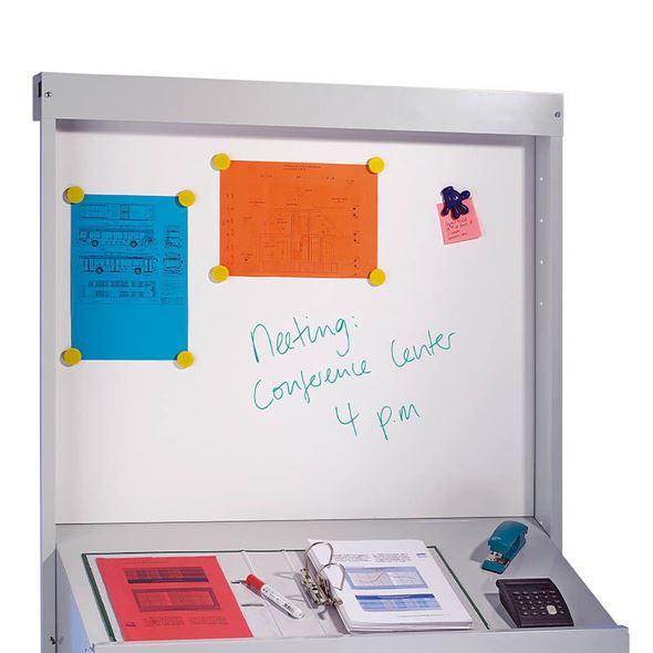 Whiteboard til verktøyskap med skrivepult, magnetisk