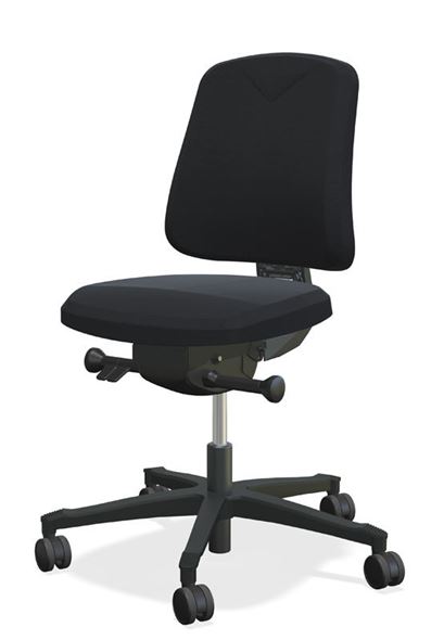 Kontorstol Höganäs 260, stoff Cura, svart