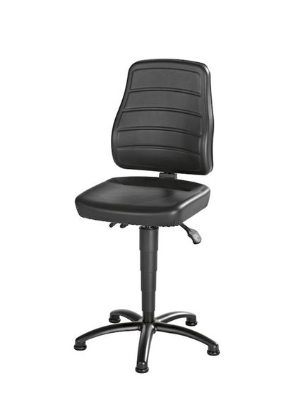 Arbeidsstol Ola, kunstlær, med glideføtter