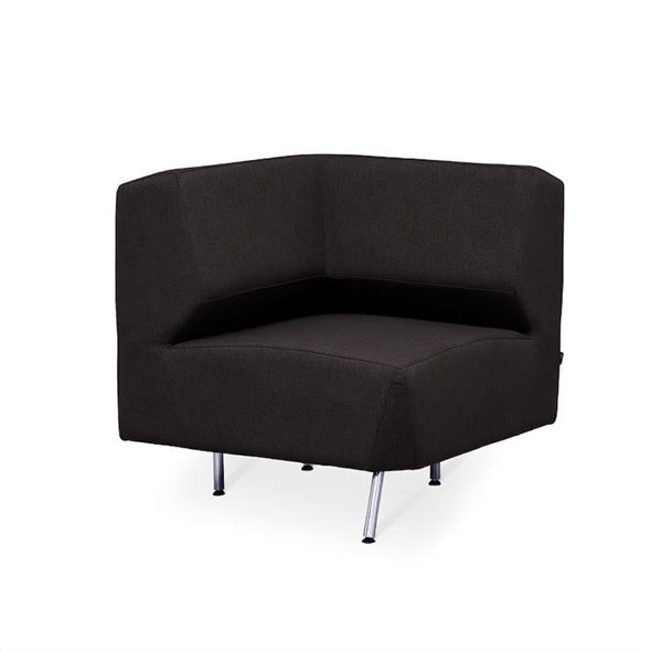 Modulsofa Lounge, hjørnemodul, mørkegrå