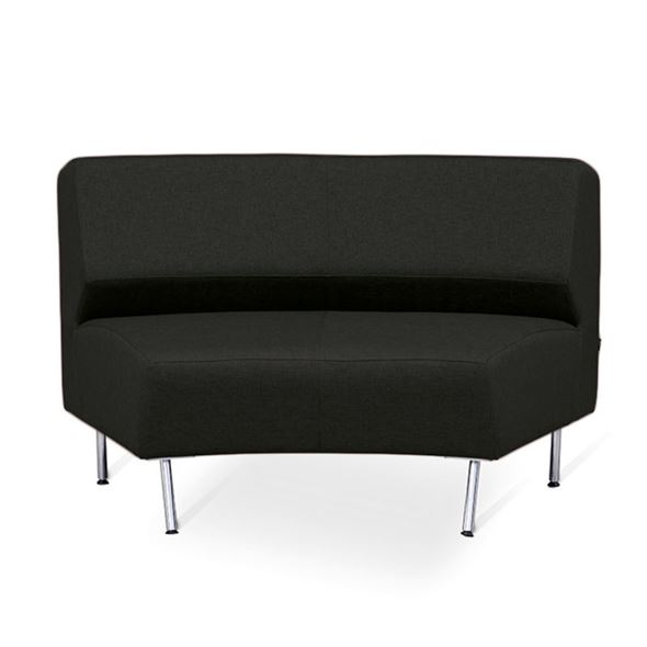 Modulsofa Lounge, buet 45 grader, mørkegrå