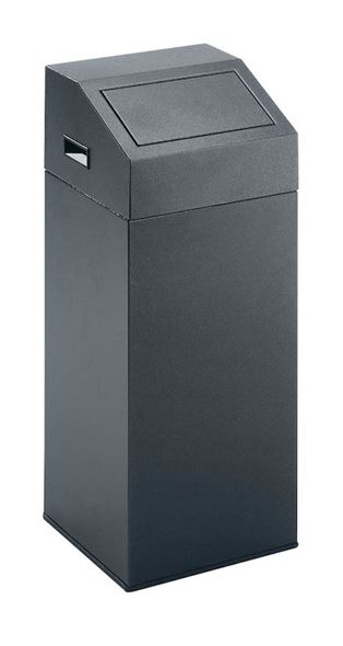 Avfallsbeholder, kildesortering, 45 l, HxBxD 790x320x320 mm, antrasitt