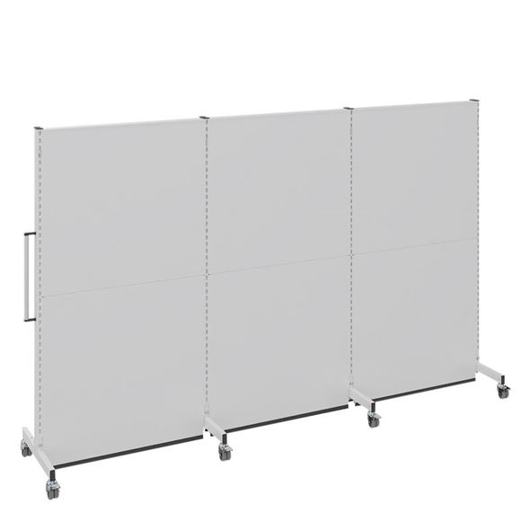 Skjermvegger, mobile Erland, for industri og kontor, LxBxH 3000 x 740