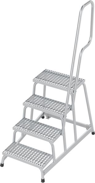 Trappestiger, mobil Ella, med gittertrinn, ensidig, 4 trinn